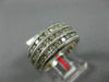 ESTATE WIDE 1.0CT DIAMOND 14KT WHITE GOLD 3 ROW SEMI ETERNITY ANNIVERSARY RING