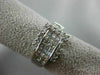 ESTATE WIDE 1.35CT ROUND & PRINCESS CUT DIAMOND 14K WHITE GOLD 3D BELT LOVE RING