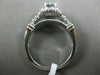 ESTATE .59CT WHITE & BLUE DIAMOND 14KT WHITE GOLD SOLITAIRE HALO ENGAGEMENT RING
