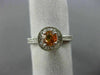 LARGE 1.40CT DIAMOND & YELLOW SAPPHIRE 14KT WHITE GOLD FILIGREE ENGAGEMENT RING