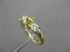 ESTATE .40CT DIAMOND 14KT YELLOW GOLD 3 STONE SEMI MOUNT ENGAGEMENT RING #21111