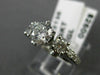 ESTATE EGL 1.47CT DIAMOND 14KT WHITE GOLD 3 STONE ETOILE ENGAGEMENT RING #22135