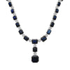 EXTRA LARGE 178.69CT DIAMOND & AAA SAPPHIRE 18KT WHITE GOLD 3D ETERNITY NECKLACE