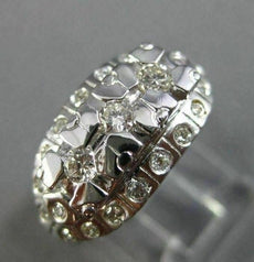 ANTIQUE WIDE .50CT DIAMOND PLATINUM 3D FILIGREE WEDDING ANNIVERSARY RING #26220