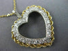 ANTIQUE LARGE .66CT OLD MINE DIAMOND 14KT 2TONE GOLD OPEN HEART PENDANT #20124