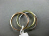 ESTATE WIDE .26CT DIAMOND 14KT WHITE YELLOW ROSE GOLD 3 WAVE STACKABLE LOVE RING
