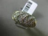 ESTATE WIDE 1CT DIAMOND 14KT YELLOW GOLD CRISS CROSS MILGRAIN ANNIVERSARY RING
