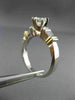 ESTATE .97CT DIAMOND PLATINUM & 18KT YELLOW GOLD CLASSIC ENGAGEMENT RING #25518