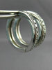 ESTATE .80CT DIAMOND 14KT WHITE GOLD CLASSIC CHANNEL HOOP HUGGIE EARRINGS #17583