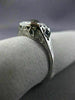 ANTIQUE .53CT DIAMOND & AAA SAPPHIRE 18K WHITE GOLD SQUARE ENGAGEMENT RING 26026