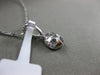 ESTATE .63CT DIAMOND 18K WHITE GOLD SQUARE CLUSTER FLOATING PENDANT CHAIN F/G VS