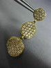 ESTATE LARGE 1.50CT DIAMOND 14KT YELLOW GOLD 3D CLUSTER JOURNEY HANGING EARRINGS