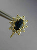 ESTATE 1.60CT DIAMOND & AAA SAPPHIRE 14K YELLOW GOLD FRENCH BACK EARRINGS #25277