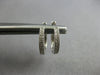 ESTATE .15CT DIAMOND 14K WHITE GOLD FILIGREE OVAL HOOP HUGGIE HANGING EARRINGS
