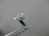 ESTATE .36CTW DIAMOND FLOWER CLUSTER 18KT WHITE GOLD HUGGIE POST EARRINGS #21306