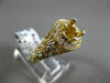 ESTATE WIDE .55CT DIAMOND 14KT YELLOW GOLD 3D ETOILE SEMI MOUNT ENGAGEMENT RING