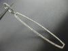 ESTATE LONG .81CT DIAMOND 14KT WHITE GOLD 3D RECTANGULAR HUGGIE HANGING EARRINGS