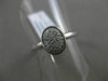 ESTATE WIDE .15CT ROUND DIAMOND 14K WHITE GOLD 3D OVAL CLASSIC PAVE RING FG VSSI