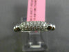 ESTATE .30CT DIAMOND 18KT WHITE GOLD 3D MULTI ROW PAVE WEDDING ANNIVERSARY RING