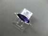 ESTATE .98CT DIAMOND & AAA CUSHION CUT AMETHYST 14KT WHITE GOLD 3D LOVE FUN RING