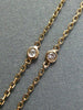 ESTATE LONG .21CT ROUND DIAMOND 14KT ROSE GOLD 3D CLASSIC BY THE YARD BRACELET
