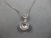 .19CT DIAMOND 14KT WHITE GOLD 3D ROUND PAVE FILIGREE CIRCULAR FLOATING PENDANT