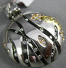 .84CT WHITE & FANCY YELLOW DIAMOND & ENAMEL 18K TRI COLOR GOLD 3D FLOWER PENDANT