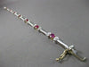 ANTIQUE WIDE 2.80CT DIAMOND & AAA RUBY 14KT TWO TONE GOLD TENNIS BRACELET #1456