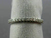 ESTATE .22CT DIAMOND 14K WHITE GOLD SHARE PRONG WEDDING ANNIVERSARY RING #19780