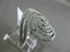 ESTATE LARGE 1.32CT DIAMOND 18KT WHITE GOLD 3D ROUND MULTI ROW SWIRL FUN RING