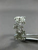 ESTATE .26CT DIAMOND 14KT WHITE GOLD 3D FLEUR DE LIS ETERNITY ANNIVERSARY RING