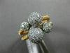 ESTATE LARGE 1.22CT ROUND DIAMOND 18KT 2 TONE GOLD 3D PAVE MULTI DOME MESH RING
