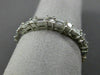 ESTATE 1.21CT ROUND & BAGUETTE DIAMOND 18KT WHITE GOLD ETERNITY ANNIVERSARY RING