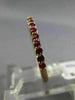 ESTATE .43CT RUBY 14KT ROSE GOLD CLASSIC SEMI ETERNITY WEDDING ANNIVERSARY RING