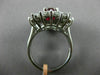 ESTATE LARGE 4.35CT DIAMOND & AAA RUBY 18KT WHITE GOLD ENGAGEMENT COCKTAIL RING