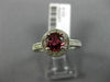 WIDE 1.2CT DIAMOND & AAA PINK TOURMALINE 14K WHITE GOLD FILIGREE ENGAGEMENT RING