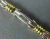 ESTATE LONG 1.0CT DIAMOND 14K WHITE & YELLOW GOLD 3D CLASSIC BOW TENNIS BRACELET