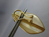 EXTRA LARGE .14CT DIAMOND & AAA PEARL 14K 2 TONE GOLD 3D HANGING EARRINGS #27898