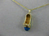 ESTATE DIAMOND AUSTRALIAN OPAL 18K YELLOW GOLD CHILD SHOE PENDANT + CHAIN #20166
