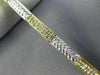 ANTIQUE 1.15CT DIAMOND 14KT WHITE & YELLOW GOLD 3D FILIGREE FUN BRACELET #22381