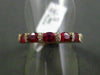 ESTATE 3.98CT DIAMOND & RUBY 18K ROSE GOLD DOUBLE SIDE ANNIVERSARY ETERNITY RING