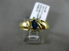 ESTATE .56CT DIAMOND & SAPPHIRE 14KT YELLOW GOLD FLOWER CLUSTER ENGAGEMENT RING