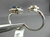 LARGE 2.50CT DIAMOND & AAA SAPPHIRE 14K WHITE GOLD 3D CLUSTER DOUBLE FINGER RING