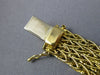 ESTATE WIDE & LONG 18KT YELLOW GOLD 3D FOUR ROW BYZANTINE BRACELET #19791