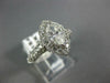 ESTATE 1.32CT DIAMOND 14K WHITE GOLD MARQUISE & ROUND HALO ENGAGEMENT RING #1542