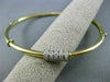 ESTATE .70CT DIAMOND 14KT WHITE & YELLOW GOLD 3D CIRCLE OF LIFE BANGLE BRACELET