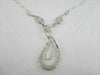 ESTATE 1.45CT DIAMOND 18KT WHITE GOLD ROUND ETOILE LOVE DESIGN DROP NECKLACE