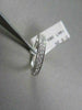 ESTATE NARROW MILGRAIN ROUND DIAMOND 14KT WHITE GOLD WEDDING ANNIVERSARY RING