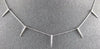 ESTATE .15CT DIAMOND 14KT WHITE GOLD 3D CLASSIC BY THE YARD SPIKY FUN NECKLACE