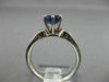 ESTATE 1.54CT DIAMOND & AAA SAPPHIRE 18KT WHITE GOLD 3D ENGAGEMENT RING #26393